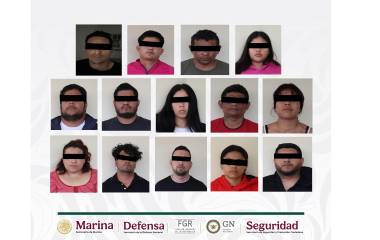 Las detenciones ocurrieron luego de un operativo simultáneo que incluyó 13 cateos y, además, permitió la liberación de una persona privada de la libertad.