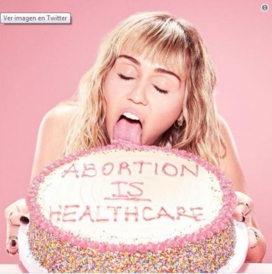 Grupo provida corrige pastel abortista de Miley Cyrus