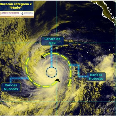 Marie se convierte en huracán categoría 4, pero no representa peligro para el Pacífico mexicano