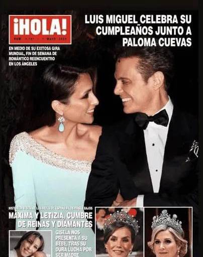 Comparte Luis Miguel foto junto a Paloma Cuevas