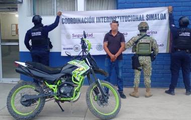 El motociclista fue detenido por las inmediaciones de la colonia La Lima.