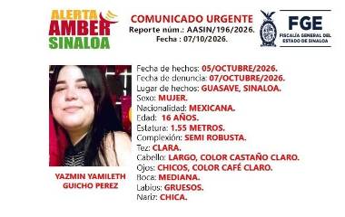Yazmin Yamileth desapareció en Guasave.