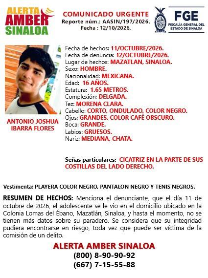 $!Activa FGE Alerta Amber por dos adolescentes desaparecidos en Mazatlán