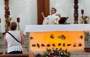 Misa de la Divina Providencia en la parroquia Santa María de América.