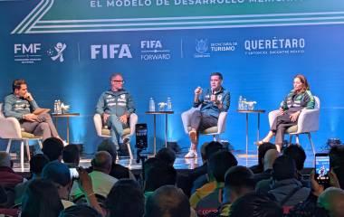 Rafa Márquez durante el segundo Congreso de Futbol Formativo.