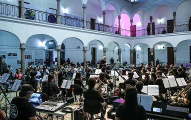 La Banda Sinfónica Juvenil del Estado se unió a la celebración del 32 aniversario del Museo de Arte de Sinaloa.
