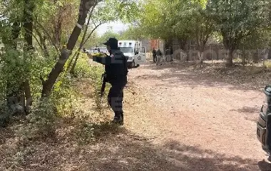 Autoridades resguardaron este jueves el área en el sector Santa Fe tras el hallazgo del cuerpo de Germán.