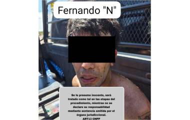 Los policías municipales detuvieron al señalado corroborando que no portaba objetos de riesgo.