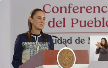 La Presidenta Claudia Sheinbaum Pardo rechaza que en México la mayoría apruebe una intervención de Estados Unidos.