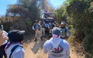 El lugar se mantiene vigilado por elementos del Ejército y GN.