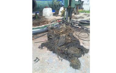 Desechos extraídos de la red de drenaje en Culiacán.