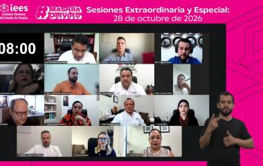 Sesión extraordinaria del Instituto Electoral del Estado de Sinaloa donde se definió el calendario para el próximo proceso electoral.