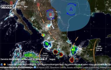 Las lluvias estarán acompañadas con descargas eléctricas y fuertes rachas de viento.