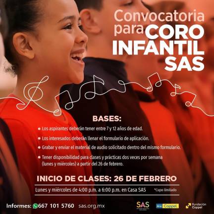Creará la SAS un coro infantil en Culiacán