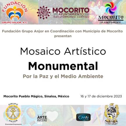 Inaugurarán la primera parte del ‘Mosaico Artístico más Grande de la Historia’ en Mocorito