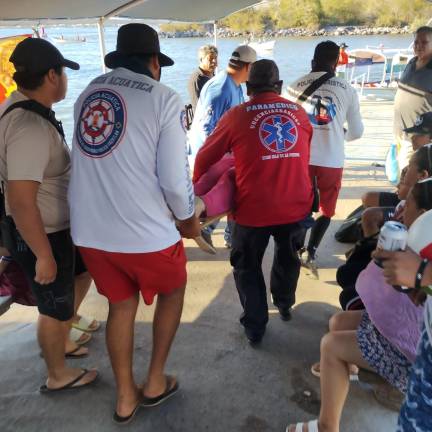 Los tres turistas fueron trasladados de la Isla de la Piedra al embarcadero en