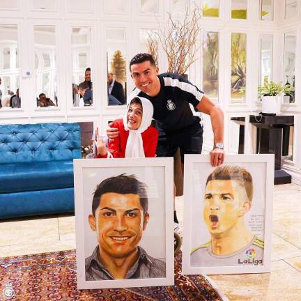 Cristiano Ronaldo con Fatemeh Hamami.