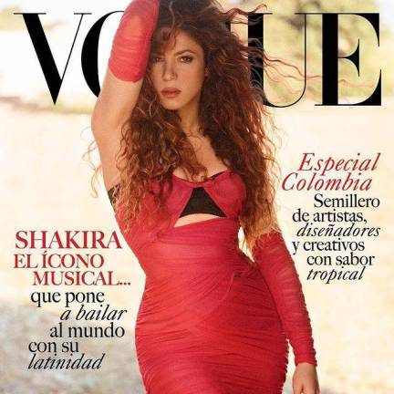 Shakira en la portada de la revista Vogue.