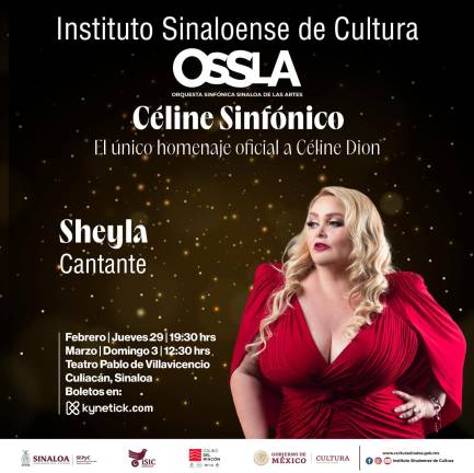 Tocará la OSSLA el concierto Céline Dion Sinfónico