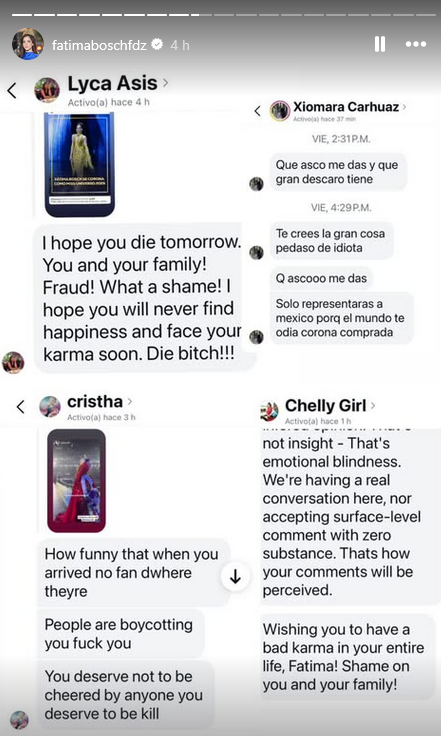 $!Fátima Bosch denuncia violencia digital tras ganar Miss Universo