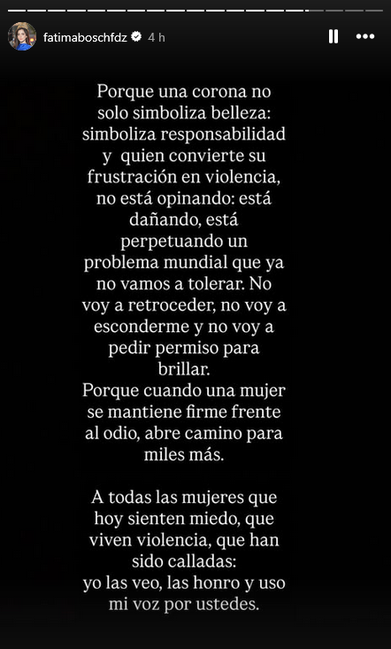 $!Fátima Bosch denuncia violencia digital tras ganar Miss Universo