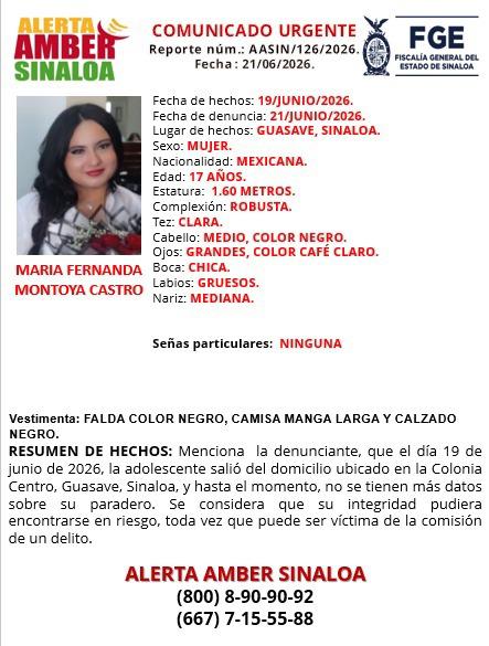 $!Buscan a María Fernanda en Guasave; desapareció desde el viernes 19