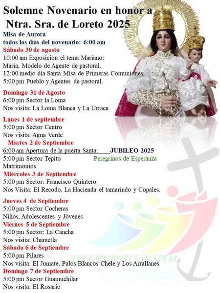 $!Invitan a fiesta patronal de la Virgen de Loreto en Cacalotán, Rosario
