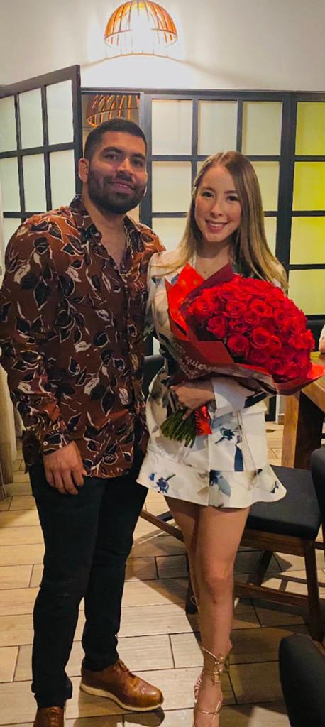 $!José Urquidy con su prometida Estefanía Durán Villa.