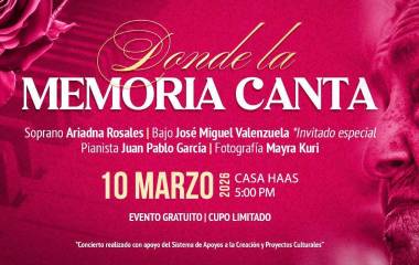 “Donde la memoria canta”, un concierto que invita al público a redescubrir la fuerza del bolero como patrimonio cultural.