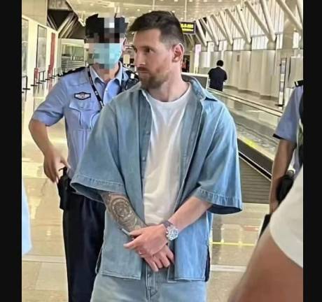 #Video | Messi es retenido por migración al llegar a China