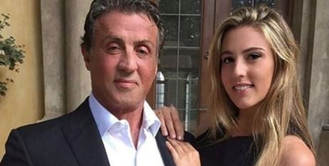 Sylvester Stallone y su hija Sistine.