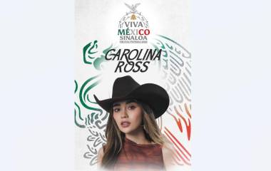 Carolina Ross se presentará esta noche en la Explanada de Palacio de Gobierno.
