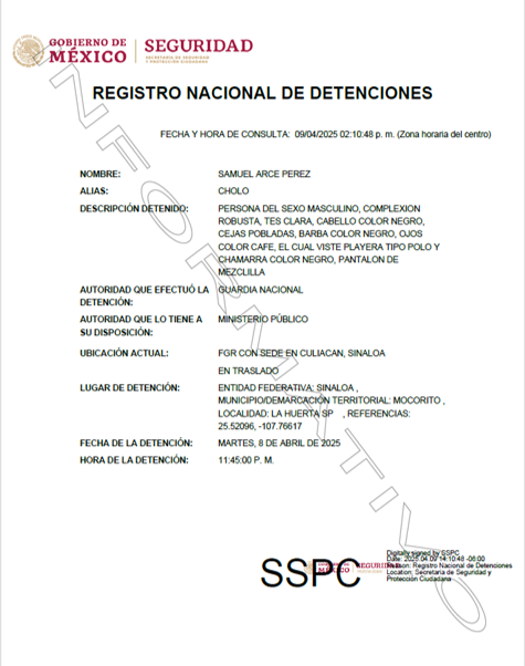 $!Operativo federal en Mocorito deja detención del “Cholo”, en comunidad La Huerta