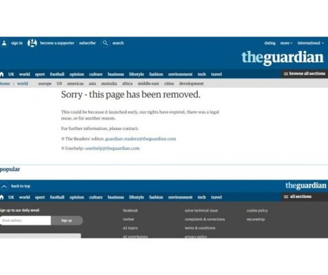 Retira “The Guardian” reportaje sobre esposa del Presidente EPN
