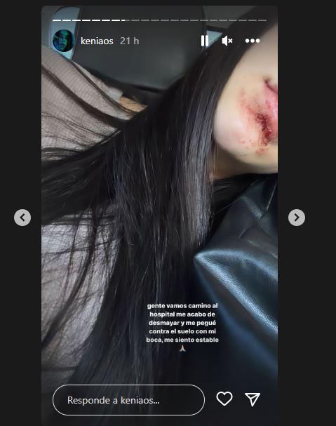 $!Sufre desmayo la mazatleca Kenia Os; es trasladada a un hospital