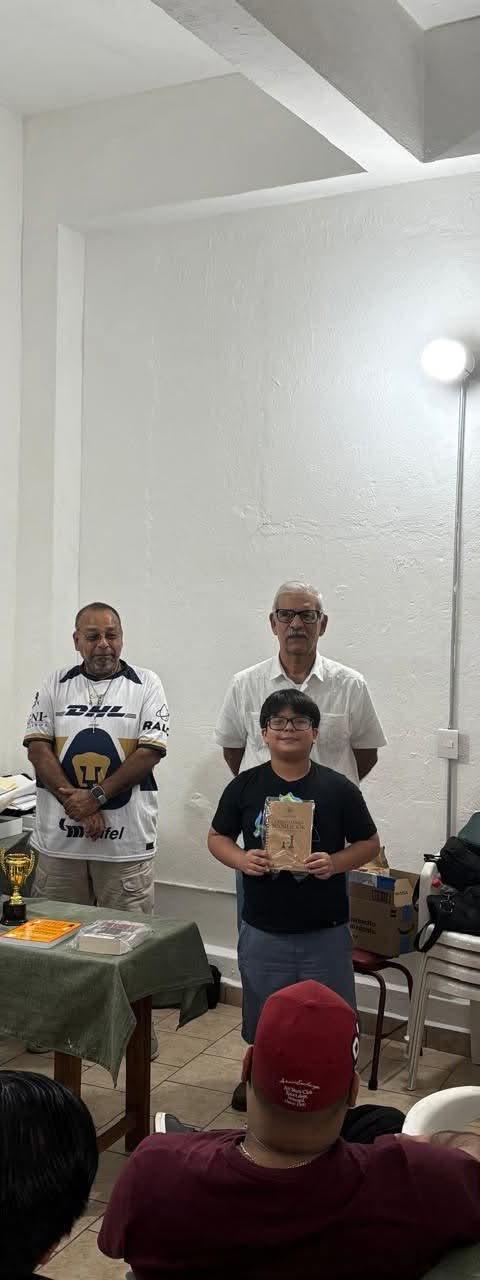 $!Jaime España repite como campeón del Torneo Sabatino de Ajedrez Rápido en Mazatlán