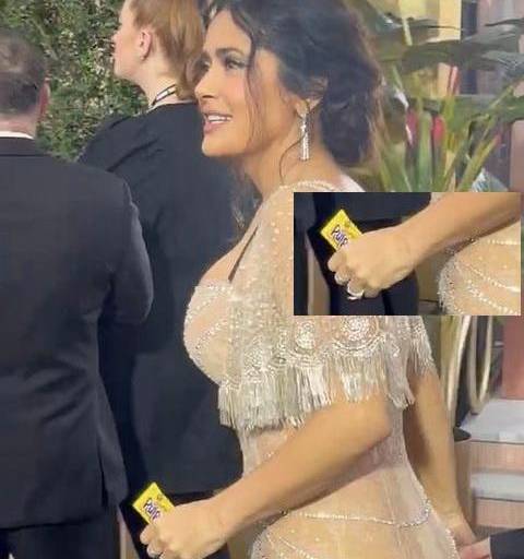 Lleva Salma Hayek Pulparindo y mazapanes a los Globos de Oro