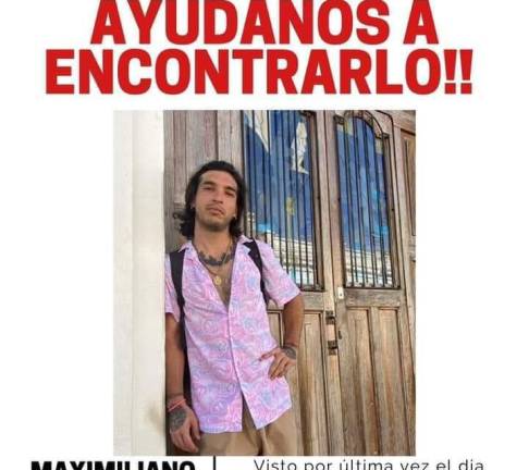 Maximiliano fue visto por última vez el martes 18 de abril, a las 20:00 horas, en el sector C.U. en Culiacán.