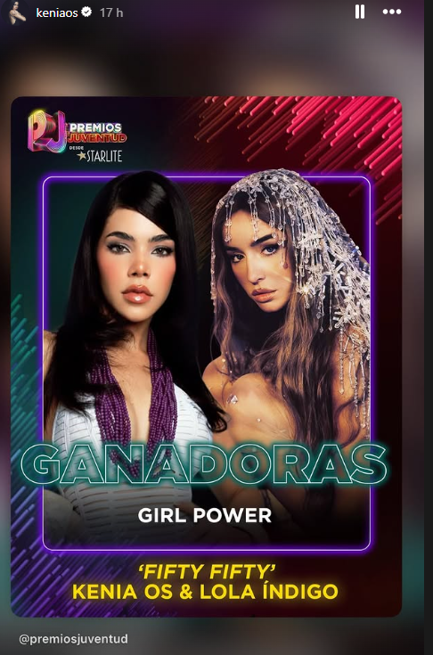 $!Kenia Os y Lola Índigo reciben el reconocimiento en la categoría Girl Power de los Premios Juventud 2026.