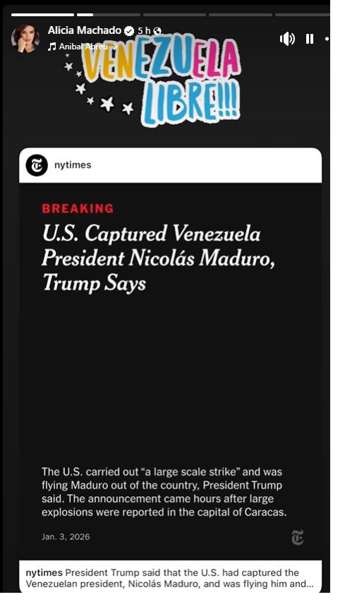 $!Reaccionan famosos tras la captura de Maduro en Venezuela