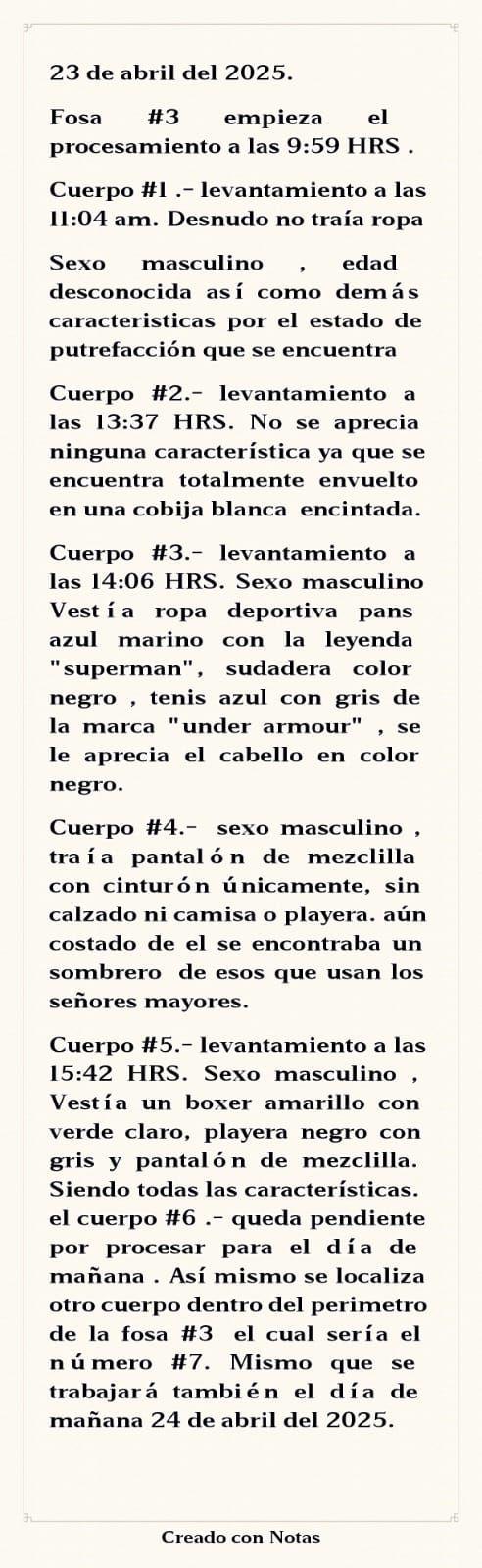 $!Detallan características de cuerpos encontrados en fosas clandestinas en Culiacán