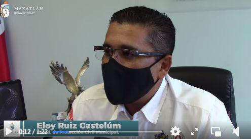 Luis Guillermo Benítez Torres, Eloy Ruiz Gastélum, coordinador de Protección Civil del Municipio.