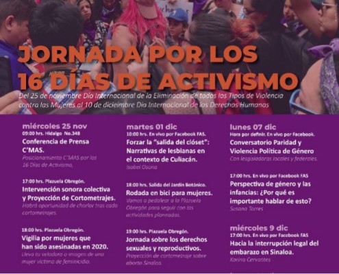 En Culiacán, inician hoy colectivos 16 días de activismo contra violencia de género