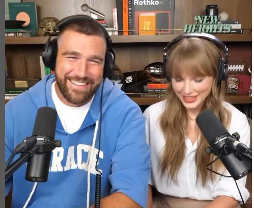 $!La pareja también apareció recientemente en el podcast New Heights juntos para anunciar el próximo álbum número 12 de Swift, The Life of a Showgirl.