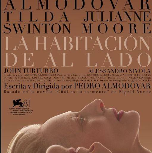 Revelan póster de ‘La habitación de al lado’, nueva cinta de Pedro Almodóvar