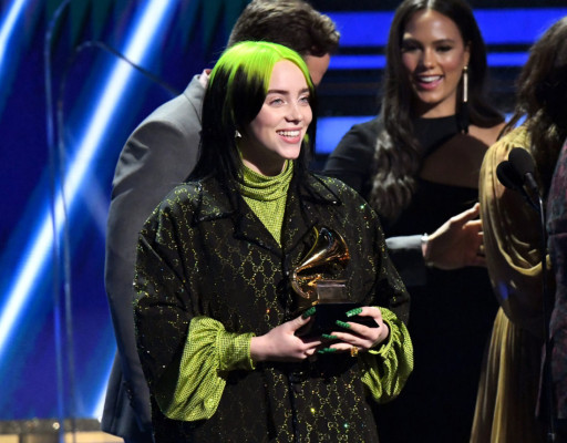 Arrasa Billie Eilish con seis galardones de los Premios Grammy