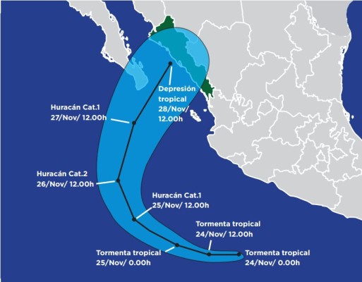 Alerta en el Pacífico; se gesta ‘Sandra’ y podría ser huracán