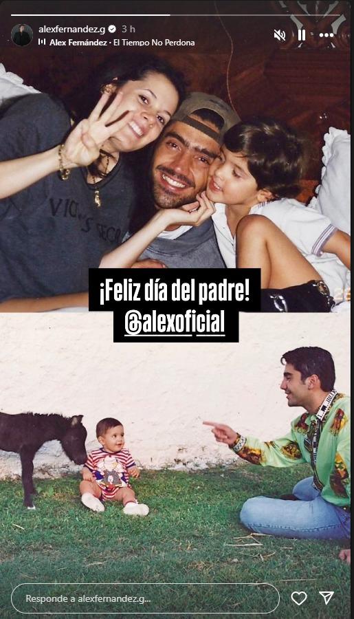 $!Alex Fernández, hijo de Alejandro Fernández felicitó a su papá.