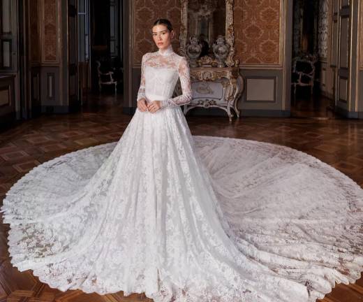 Michelle Salas lució en su boda un vestido de Domenico Dolce y Stefano Gabbana.