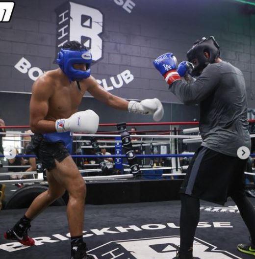 $!‘Zurdo’ Ramírez y Adrián González se entrenan juntos en el ring (FOTOS)